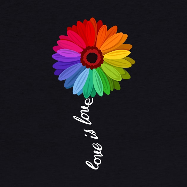 Rainbow Sunflower Love Is Love LGBT Gay Lesbian by webster